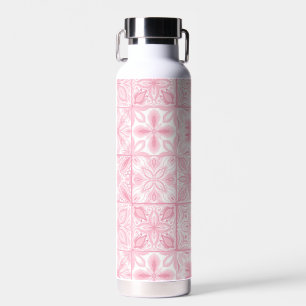 Ornate tiles in pink  water bottle