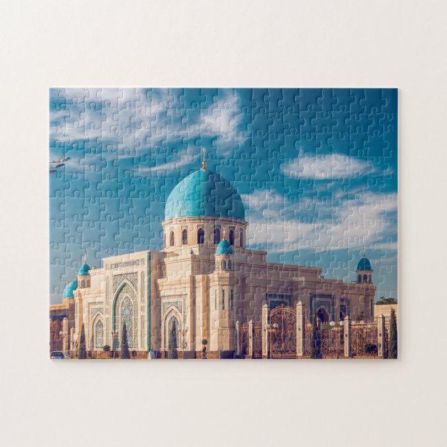 Ornate Uzbekistan Mosque Exterior Jigsaw Puzzle (Horizontal)