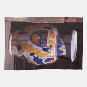 Ornate vase Gubbio Umbria Italy Poster Photo Block Kitchen Towel