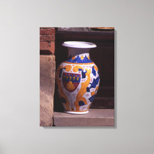 Ornate vase Gubbio Umbria Italy Poster Plaque Canvas Print