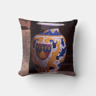 Ornate vase Gubbio Umbria Italy Poster Plaque Throw Pillow