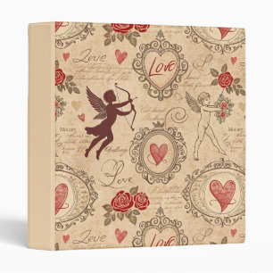Ornate Victorian Cupid Valentine Romance Binder