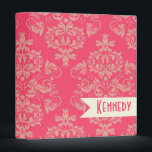 Ornate Victorian Damask Pattern Custom Binder<br><div class="desc">Ornate Victorian Damask Pattern Custom Binder
A damask pattern binder with variety of colours and sizes. Some of the colours in this binder are cream and red. This 70's style binder is perfect for any use.</div>