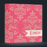 Ornate Victorian Damask Pattern Custom Binder<br><div class="desc">Ornate Victorian Damask Pattern Custom Binder
 
  A damask pattern binder with variety of colours and sizes. Some of the colours in this binder are cream and red. This 70's style binder is perfect for any use.</div>