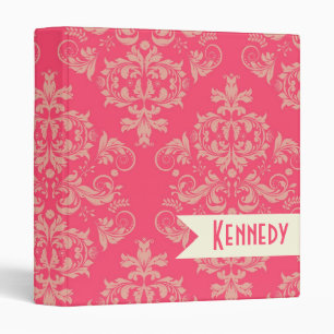 Ornate Victorian Damask Pattern Custom Binder