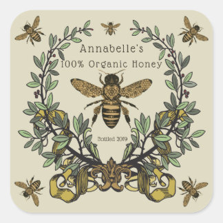 Ornate Victorian Honey Label Personalize