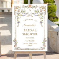 Ornate Vintage Bohemian Bridal Shower Welcome