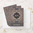 Ornate Vintage Rose Gold Monogram