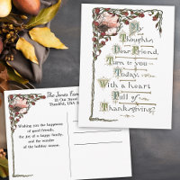 Ornate Vintage Thanksgiving Greeting