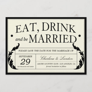 ORNATE VINTAGE WEDDING   SAVE THE DATE