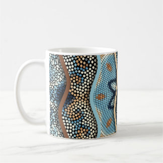 Ornate Waves: Mosaic Tile Texture. Coffee Mug