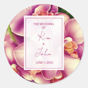 Ornate Wedding   Classic Round Sticker