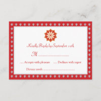 Ornate Wedding RSVP Card Invitation