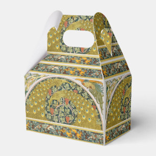 Ornate William Morris Style Peacock Grapevine Art Favor Box