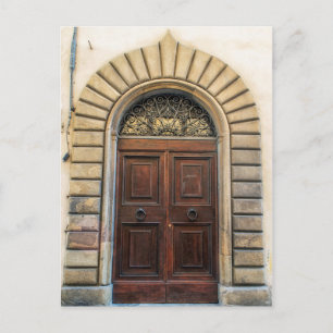 Ornate Wood Door  Reference Italy Postcard