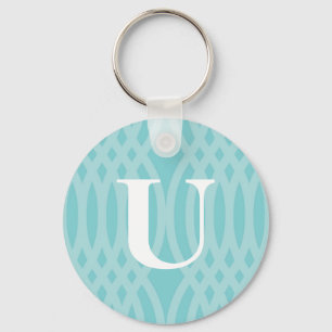 Ornate Woven Monogram - Letter U Keychain