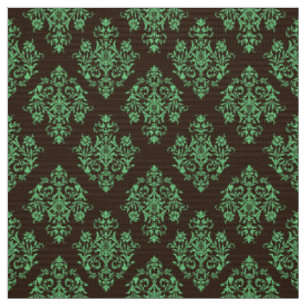 Orné baroque brun tissu damassé