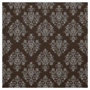 Orné baroque brun tissu damassé