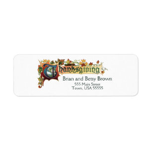 Orné Décoratif Vintage Floral Thanksgiving