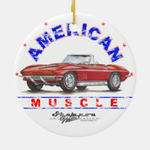 Ornement 1967 américain de Noël de muscle de