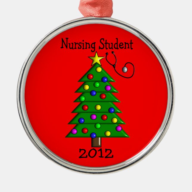 Ornement 2012 de Noël d'étudiant de soins (Devant)