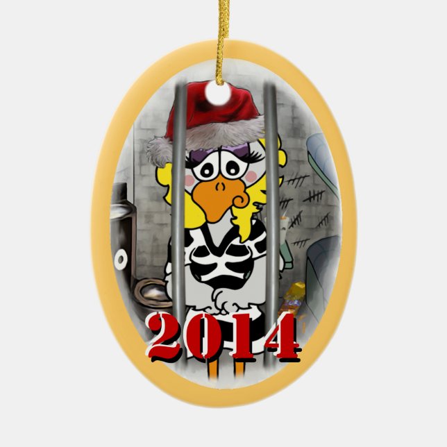 Ornement 2014 de Noël de récidiviste (Devant)