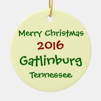 ORNEMENT 2016 de JOYEUX NOËL de Gatlinburg