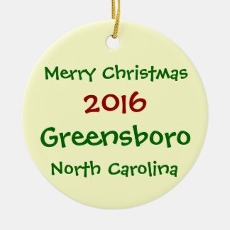 ORNEMENT 2016 DE NOËL DE GREENSBORO LA CAROLINE DU