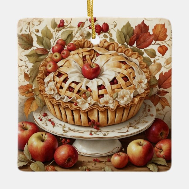 Ornement à tarte pomme d'automne (Devant)