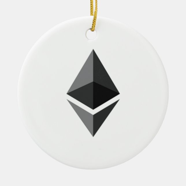 Ornement accrochant rond d'Ethereum (Devant)