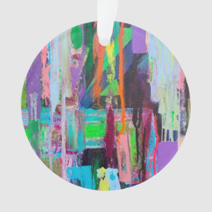 Ornement acrylique à brumes violettes