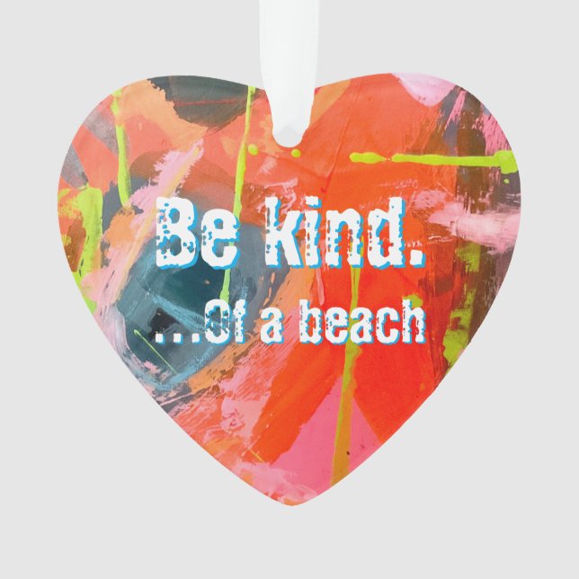 Ornement acrylique avec art abstrait original (devant)