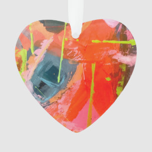 Ornement acrylique avec art abstrait original