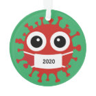 Ornement Acrylique Coronavirus Masqué