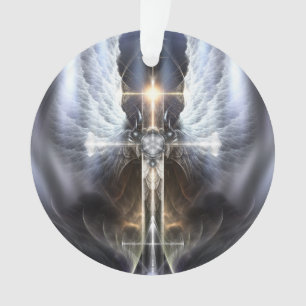 Ornement acrylique de Croix de l'aile céleste
