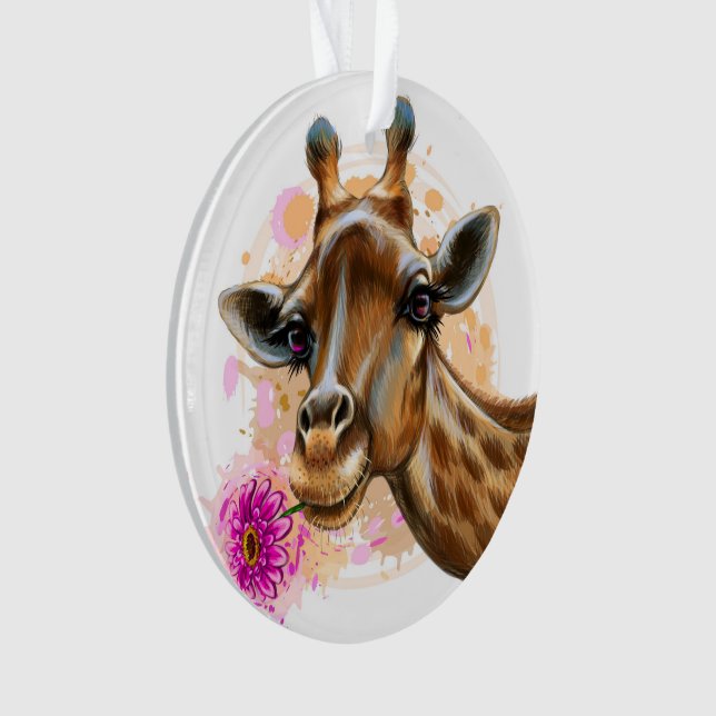 Ornement acrylique de la petite girafe (devant)
