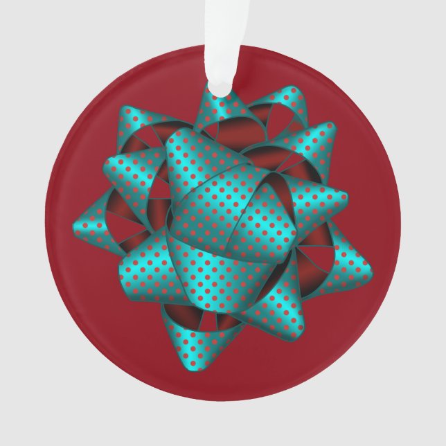 Ornement acrylique de Noël Bow (devant)