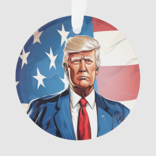 Ornement acrylique du président Trump