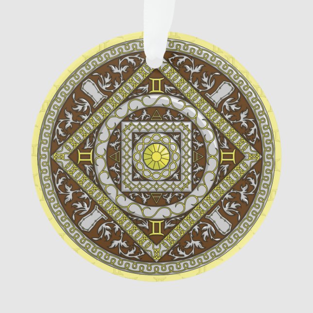 Ornement acrylique Gemini Mandala (devant)