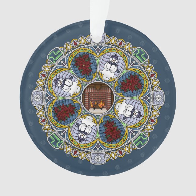 Ornement acrylique Hiver Nouveau (devant)