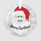 Ornement Acrylique Masqué Père Noël 2020