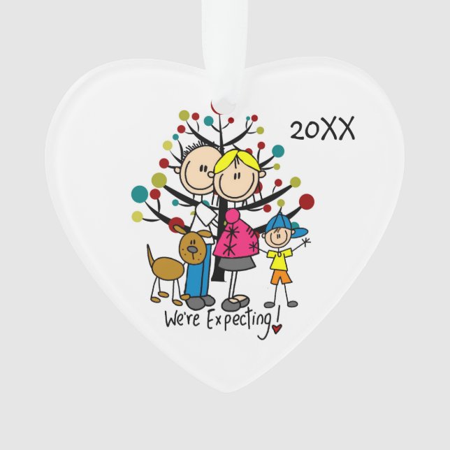 Ornement acrylique pour couple, garçon et chien (devant)