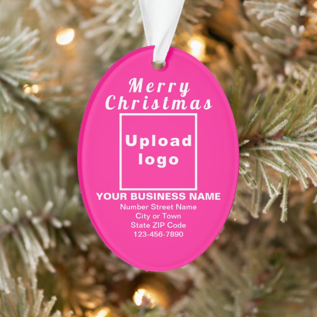Ornement acrylique rose de Noël d'affaires (Arbre)