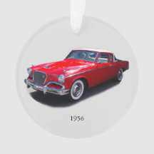ornement acrylique rouge classique 1956