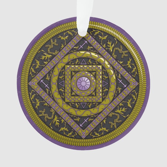 Ornement acrylique Sagittarius Mandala (devant)