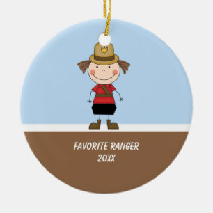 Ornement adorable de la jeune fille Ranger