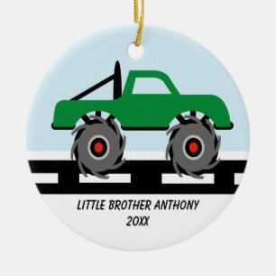 Ornement adorable de petit frère de camion de