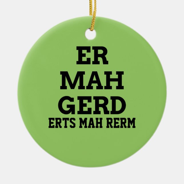 Ornement Affichette de porte Ermahgerd (Devant)
