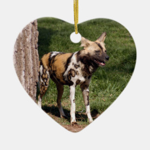 Ornement africain de Noël de chien sauvage