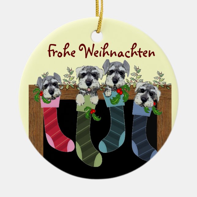 Ornement allemand de Joyeux Noël (Devant)